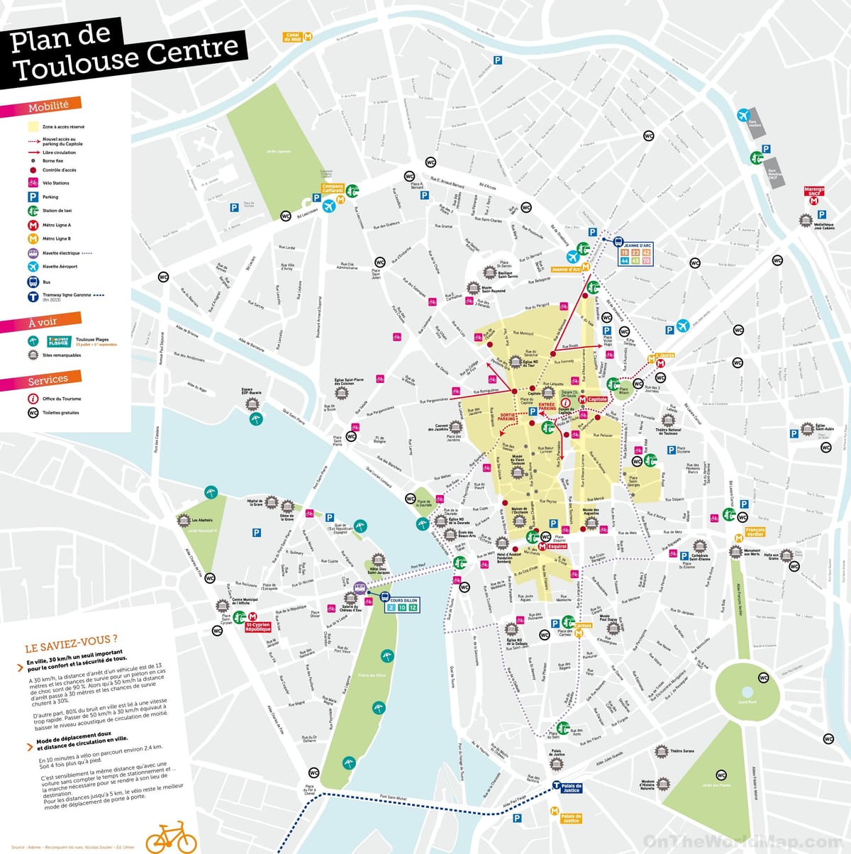 Toulouse centro mapa