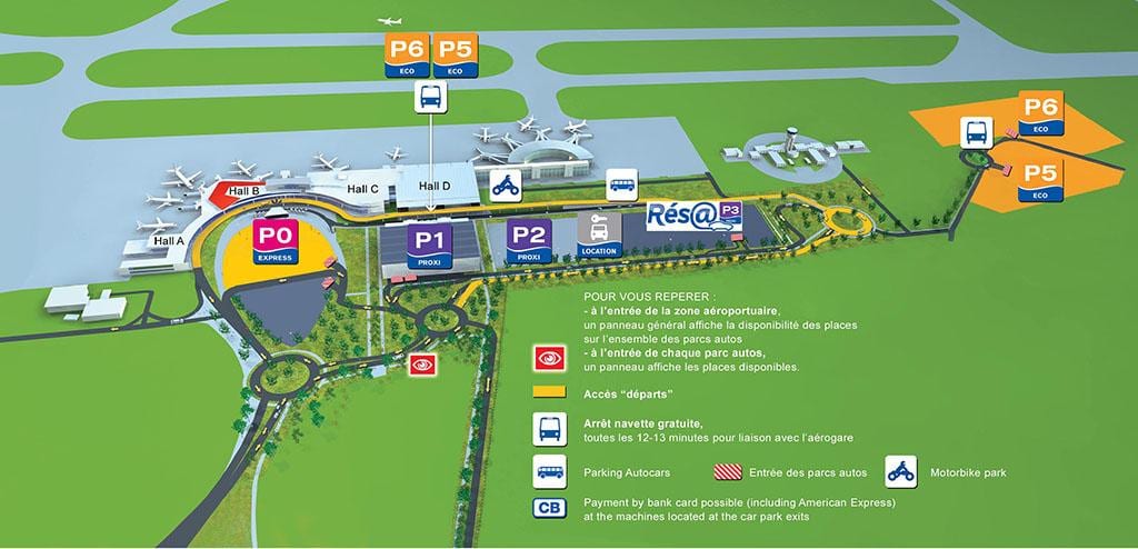 Toulouse aeroporto terminal mapa