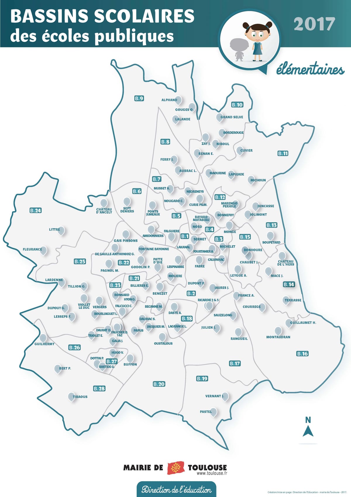 mapa de tououse escola