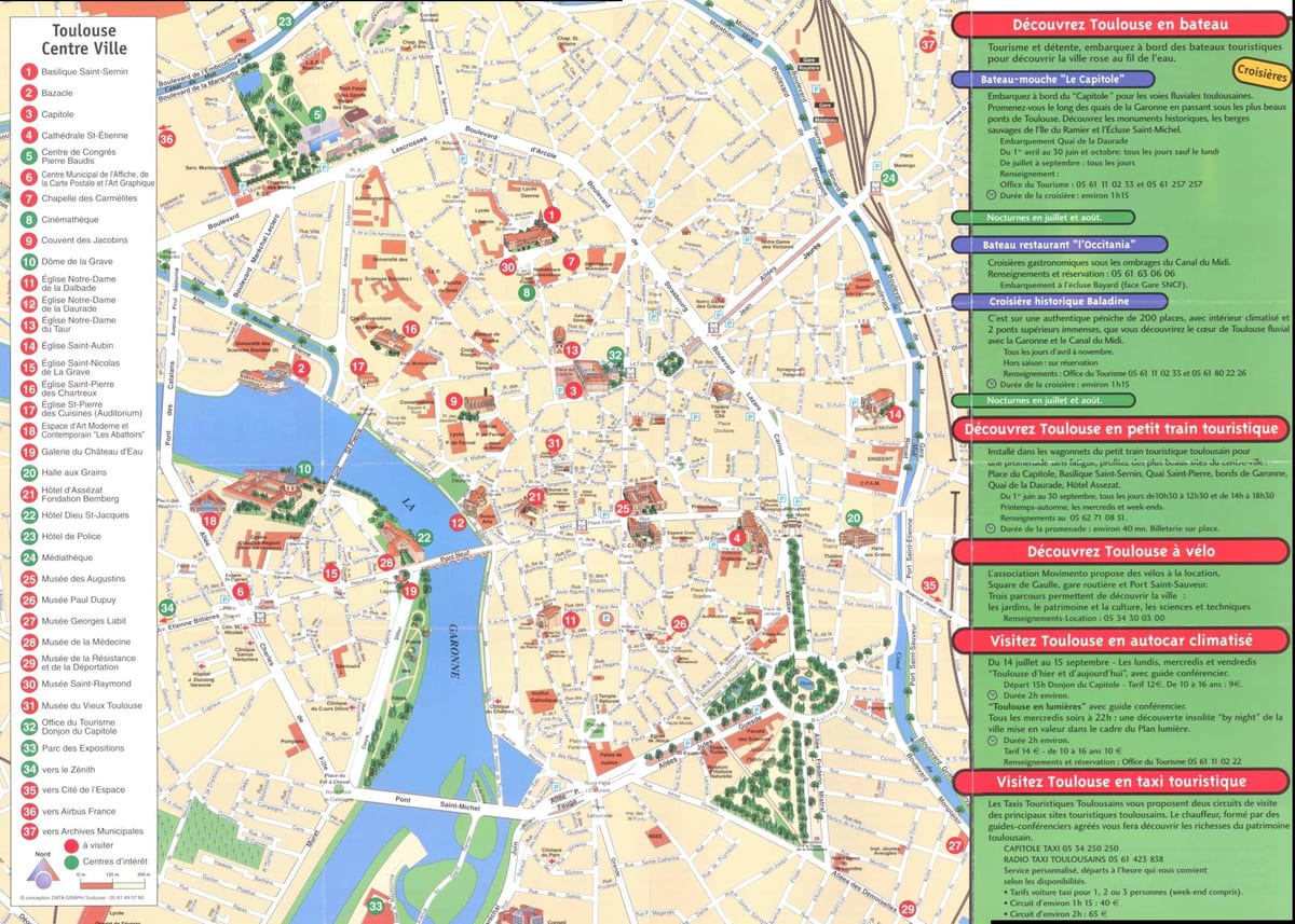 mapa de Toulouse cidade