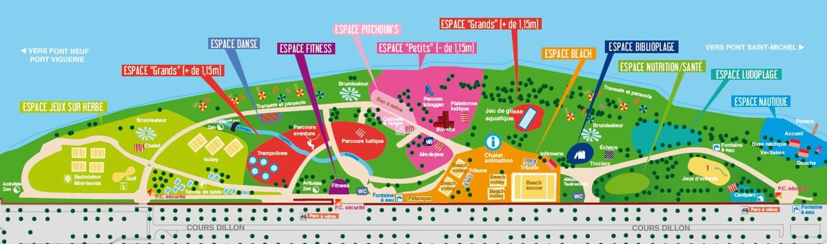 mapa de Toulouse praia