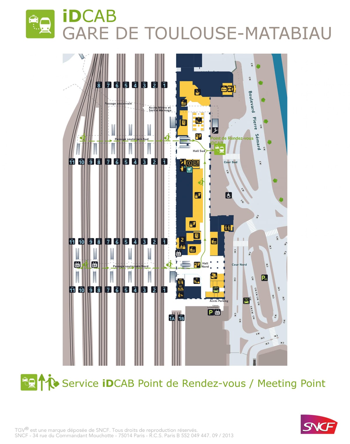 mapa de Toulouse hall