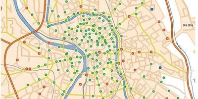Mapa de Toulouse bicicleta