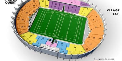Mapa de Toulouse estadio 