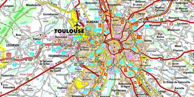 Mapa de Toulouse estrada