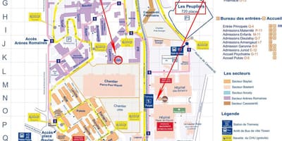 Mapa de Toulouse hospital