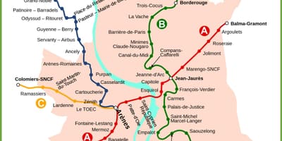 Toulouse subterráneo mapa