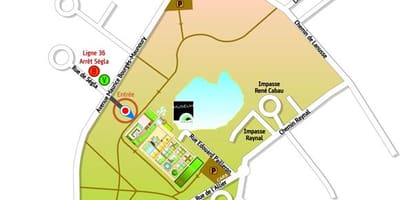 Mapa de Toulouse xardín